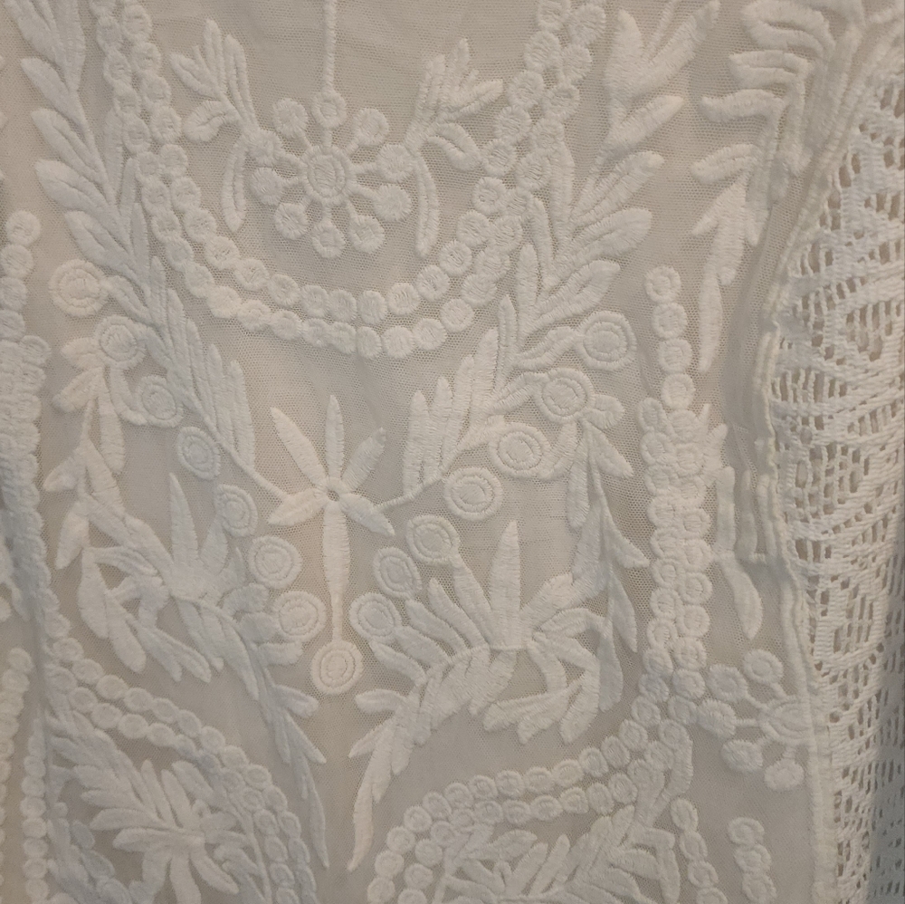 Style & Co. White Floral Lace Tank Top 2X - Picture 3 of 5